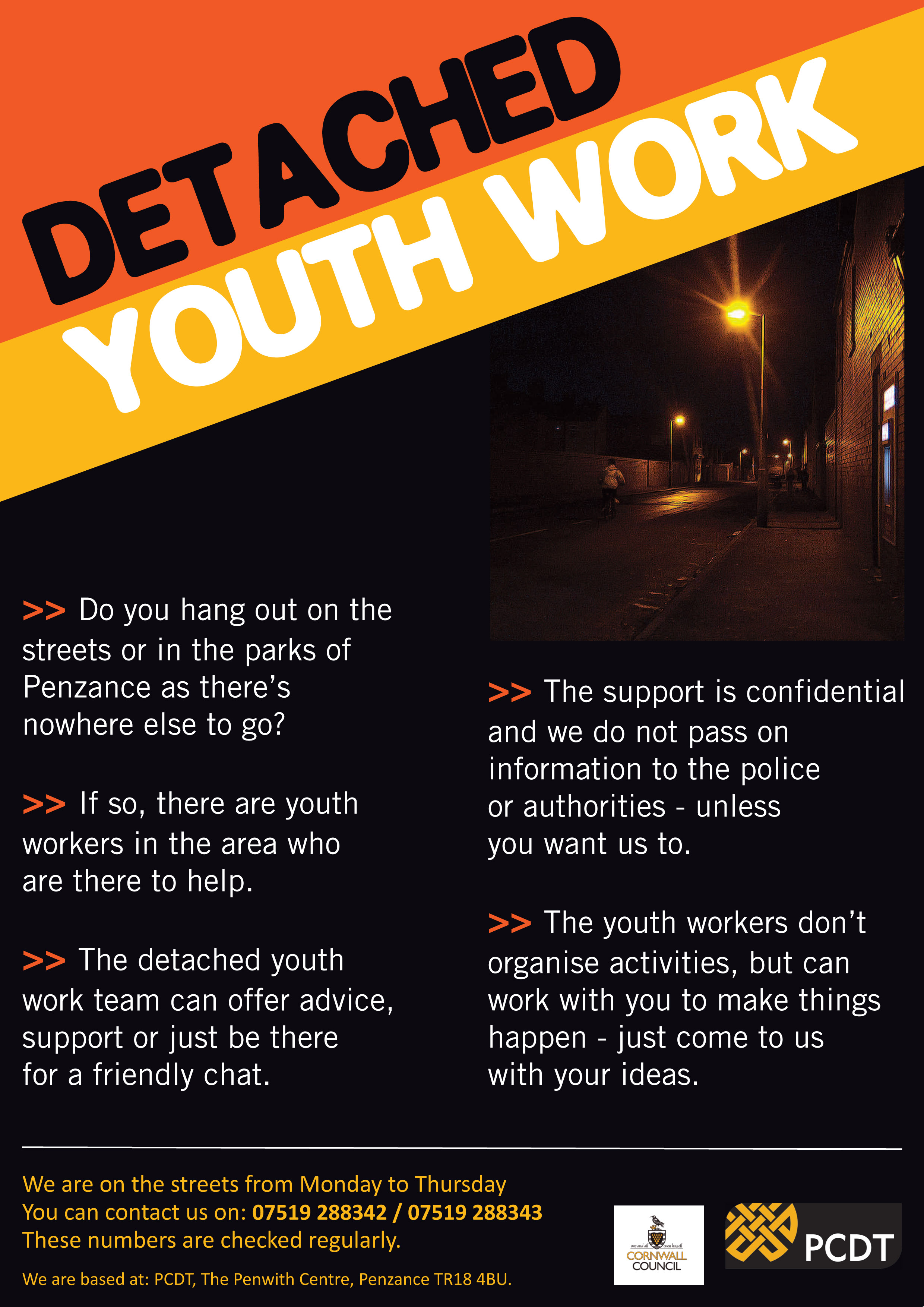 Detached youth work poster