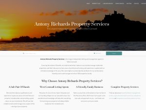 A new website for Antony Richards Property Services - web design Cornwall Nigel Pengelly The Media Runner