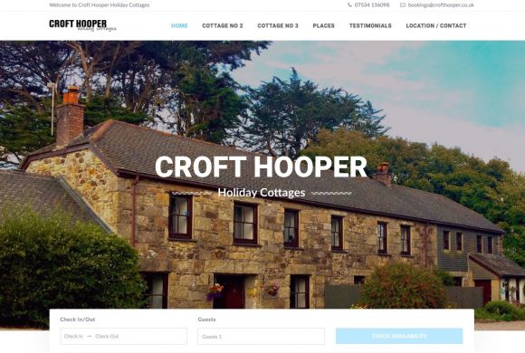 Crofthooper Holiday Cottages, a new website for holiday lets