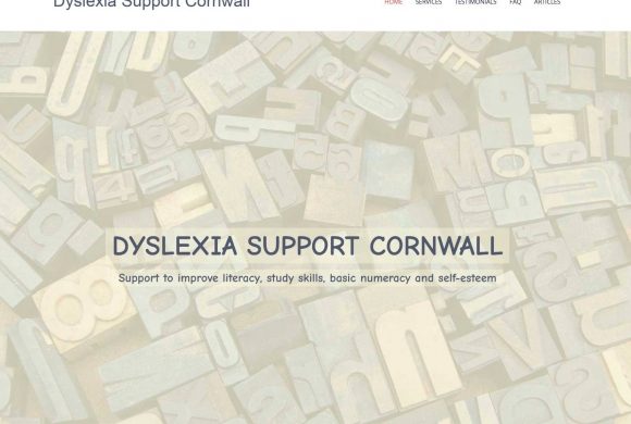 Dyslexia Support Cornwall, a new website for a dyslexia tutor